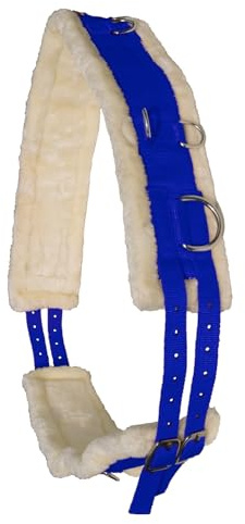 Brama West Longiergurt Fox Supersoft mit weichem Teddyfleece und Widerristpolster (Royal-blau, Full)