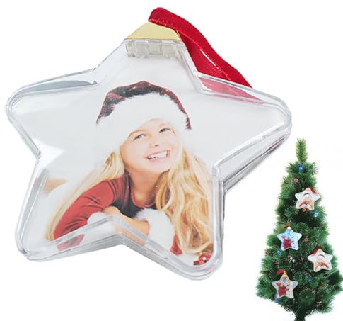 Fotokugel-Ornament, Weihnachtsbaum-Anhänger, Foto-Ornamente zum Basteln für Weihnachtsfeiern, Geburtstagsfeiern, Valentinstag, saisonale Feiertagsdekorationen