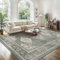 GENIMO Tappeto Salotto,Tappeto Cucina Antiscivolo Lavabile,Senza Peluche,Tappeto Soggiorno,Tappeto Persiano per Camera Da Letto,Ingresso Interno,Sala,Grigio Scuro,120x170 cm