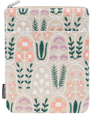 Dadanism 6-7 Daisy Embroidery Tasche Sleeve für 7 Der Neue Kindle Paperwhite und Kindle Colorsoft Signature Edition, 6 Kindle, 6,8 Kindle Paperwhite, Kobo/Tolino eReader, Beige Pflanzen