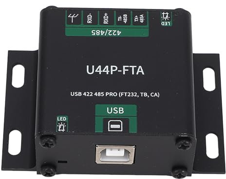 Gugxiom Adaptador USB a RS485, Adaptador USB a RS422 con Convertidor Aislado de Aleación de Aluminio, Grado Industrial con Indicador LED para una Comunicación de Señal Mejorada