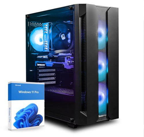 dcl24 High End Gaming PC AMD Ryzen 7 7700X, RTX5070 12GB - 1000GB SSD, 32GB DDR5, RGB Gaming Computer mit 8x5.4 GHz, Streaming PC mit WLAN, Computer mit Windows 11 Pro [20270]