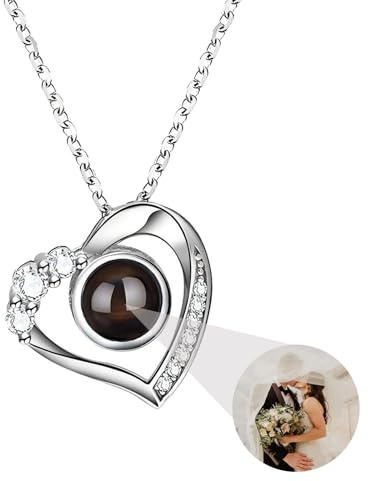 AVINVAN Kette mit Bild darin,Foto Kette, Personalisierte Halskette, Personalisierte Gedenkschmuck Geschenke Frauen Freundin Geburtstag Muttertag