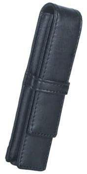 RGYBAO Vintage Leder Federmäppchen Flip Füllfederhalter Etui Einzelstift Etui Leder Stifteetui für Business Büro Schule, Schwarz , 16x3.2x2.50cm, A