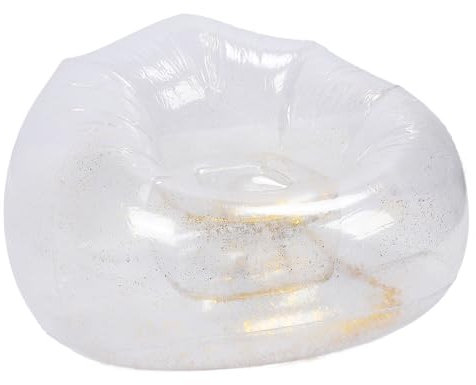 PVC Aufblasbare Lounge -Stuhl Clear Design mit Hohem Zähigkeitsmaterial für Entspannende Erfahrung Aufblasbare Sofa -Stuhl Zum Lesen, das Ansehen von Filmen (Gold)