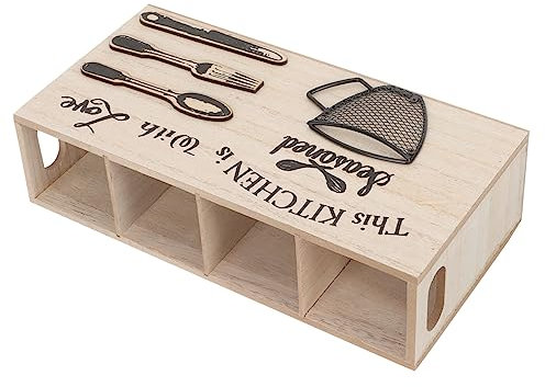 OFFSCH Estuche de Madera Compartimentos para Cubiertos de Mesa
