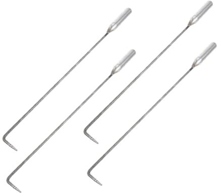 PRETYZOOM 4pezzi Attizzatoio per Braciere da Esterno Attizzatoio Resistente in Gancio per Falò Stufa Legna Legna da Ardere da Campo per Braciere