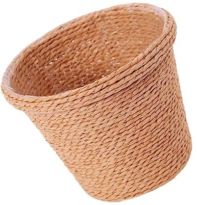 Toddmomy 1 Pièce Pot de Fleurs Rétro Tressée Cache Pot Décoratif Multifonctionnel pour Intérieur Extérieur Kaki
