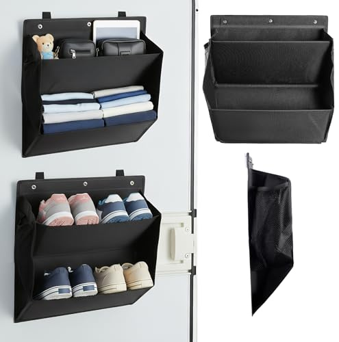 Over Door Shoe Organiser, 2 Pcs Wall Mounted Hanging shoe storage rack Foldable Breathable Non-Woven Storage for RV Home Dorm Narrow Doors Space Saving Motorhome Accessories Camping Organizers