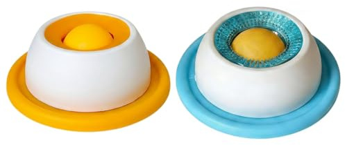 Interactive Dog Lick Bowl with Rolling Ball, Slow Feeder Dog Bowl for Enrichment, Non-Slip Dog Lick Mat for Anxiety Relief, Durable Dog Licking Bowl with Ball for Small Medium Dogs and Cats