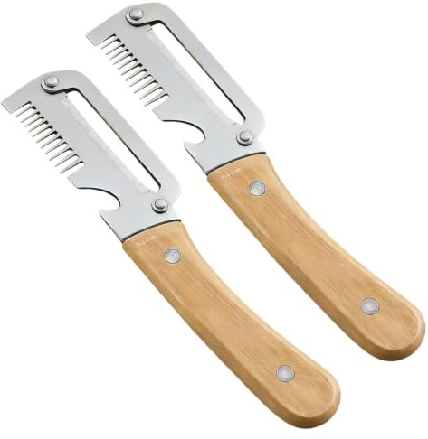 Pelador De Verduras Multifuncional De 2 Piezas | Pelador De Verduras De Acero Inoxidable Con Mango | Herramienta Para Triturar Cebolletas Con Abridor De Botellas | Para Pelar Frutas YVerduras, Etc.