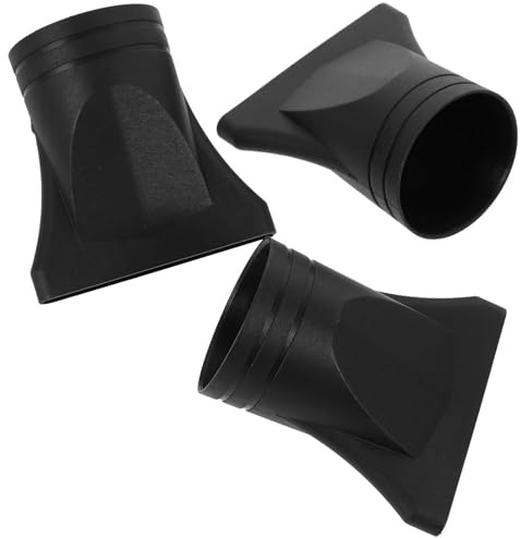 LIGIGWASH Beccucci Per Phon Nero In Plastica 3 Pezzi Ricambio Universale Per Uso Quotidiano E Salone