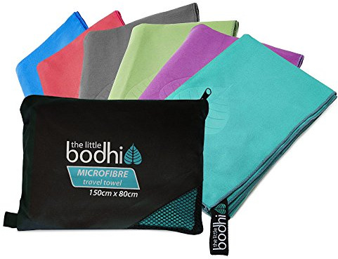 Mikrofaser-Handtuch mit Tragetasche, schnelltrocknendes Handtuch Ideal für Reisen, Fitnessstudio, Camping, Schwimmen, Yoga & Pilates, türkis