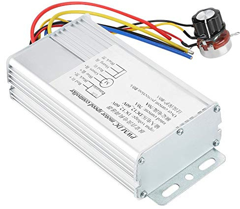Controlador de velocidad del motor PWM, Jarchii Controlador de velocidad, DC 12V-60V 70A 4000W Estable Duradero Regulador de control de accionamiento ajustable PWM Controlador de velocidad del mo