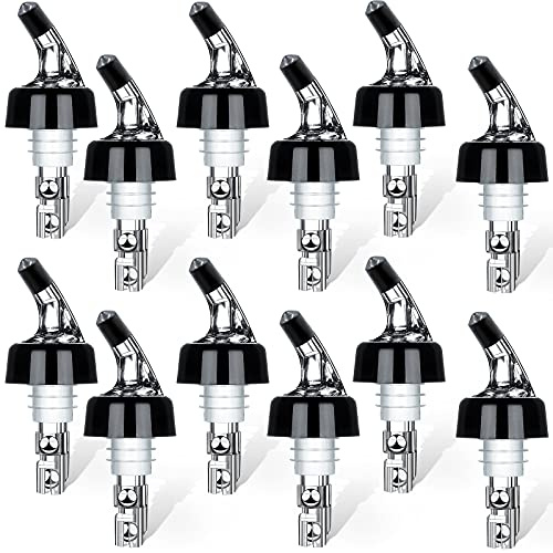 SuproBarware Measured Liqour Bottle Pourer Set of 12-1oz/30ml Quick Shot Spirit Measure Pourer Spouts Drinks Wine Cocktail Dispenser Stopper Home Bar Tools for Spirits Liquor Shots