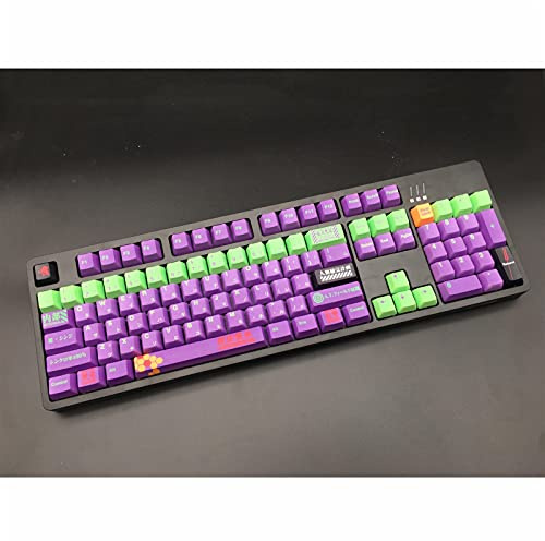 2Duck Eva 01 PBT KeyCap Evangelion 117 Keys Dye Sublimation Profilo OEM Profilo Giapponese Personalizzato KeyCaps per Cherry MX Switch Mechanical Gaming Keyboard