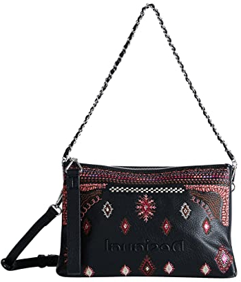 Desigual Damen bols_regasita dortmund pu Across Body Bag, Schwarz, Einheitsgröße EU