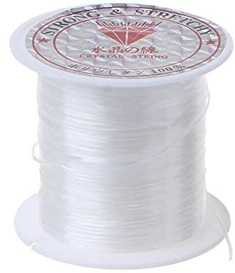Filo elastico trasparente per perline Cordino in poliestere elasticizzato per la creazione di gioielli-bianco