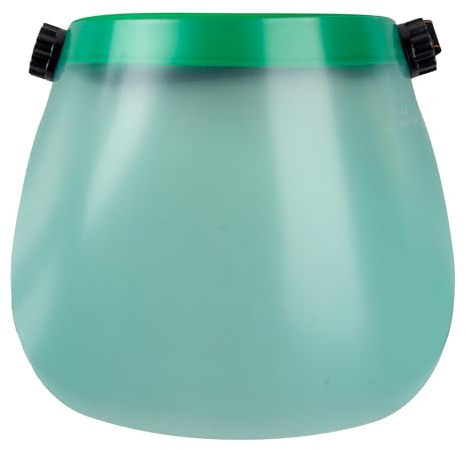 Ama Visiera Protettiva Professionale in Policarbonato Verde per Giardinaggio, Taglia Regolabile, Peso 130 g, Ideale per Uso con Decespugliatore