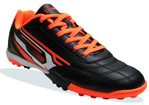 ICHNOS Downforce Astro Turf Football Boots Trainers Black/Orange/White