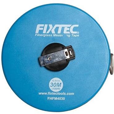 FIXTEK Measure with Ease and Accuracy Fiberglass Measuring Tape 30m*12.5mm Long Fiberglass Measuring Tape, Gauge Measure Ruler Tools for DIY or Building Requirements Surveyors and Engineers Site