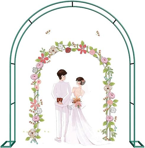 GueTTO Arche De Jardin en Fer Forgé Largeur du Passage 120Cm 140Cm 180Cm 240Cm 300Cm 350Cm Arceau À Rosiers Tonnelle pour Mariage Vigne Support De Plantes,Noir,W240*H220cm