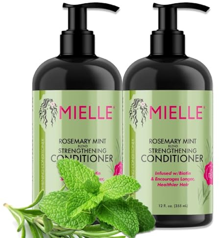 P-Beauty Rosmarin Minze Conditioner mit Biotin 2x355ml - stärkende Haarspülung für Haarwachstum & Spliss - repariert & pflegt das Haar - Haarpflege & Kopfhautpflege, Spülung für alle Haartypen