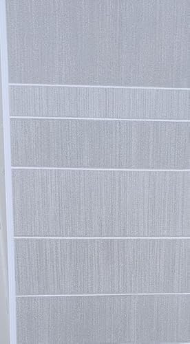 12 PVC Bathroom Cladding Shower Wall Panels White Black Grey Sparkle & Marble Colours (Grey Tile Matt 12 Pack)