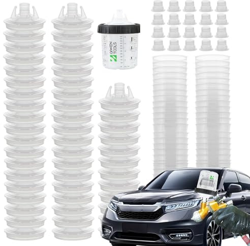 Gobelets durs pour système de peinture, mélangeur de peinture de voiture | Peinture aérosol sûre avec échelle claire – Outils et équipements de peinture, pistolets et accessoires, avec système de 20