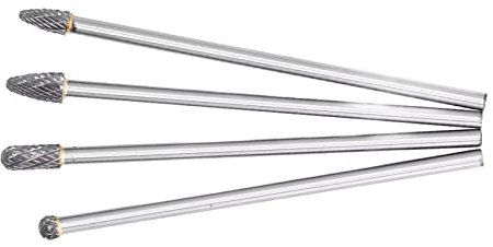 4-teiliges Frässtift-Set aus Wolframstahl, HRC70-Schleifkopf, 8-10mm Durchmesser, ideal für Gusseisen & Edelstahl, hochwertige Schneid- und Schnitzwerkzeuge für Drehbank