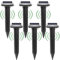 Lot de 6 répulsifs solaires anti-taupes - Répulsif contre les campagnols à ultrasons - IP66 étanche et résistant à la poussière - Pour pelouse et jardin - Noir
