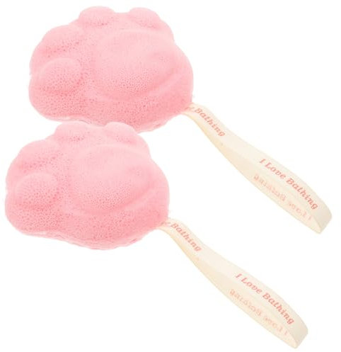 minkissy Esponja de Baño 2 Piezas Estropajo de Espalda para Ducha Cepillo Corporal Material Duradero Uso Diario Exfoliación Suave para Mujeres