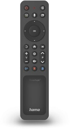 Hama Bluetooth Fernbedienung f. Samsung Smart TV, Streaming Tasten für Apps | Solar, ideal als Ersatz für Samsung Smart Remote, Lernmodus, Multi View, Voice Assistant, funktioniert auch mit Infrarot