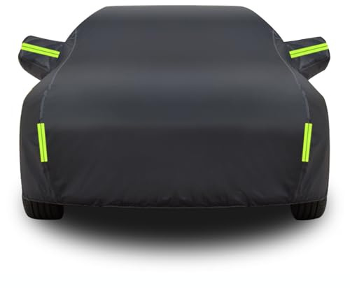 Gaoxianglin Autoabdeckplane für 𝖡𝖬𝖶 I8, Vollgaragen Outdoor wasserdicht Plane Oxford-Gewebe mit Reißverschluss Allwetter Schneeregen UV-Kratzer Schutz und Kratzern(Black)