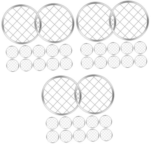 Gatuida 36pcs Reusable Floral Grid Flower Grid Vase for Mason Jar Accessories Stainless Steel Floral for Vase for Flower Arrangements