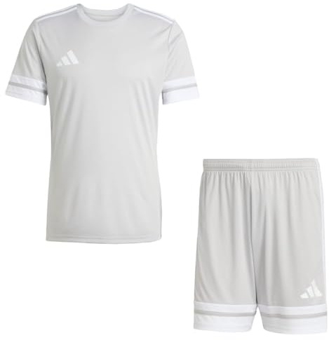Addias Trikotsatz Herren hellgrau weiß Squadra 25 Gr/L - Sportbekleidung Set