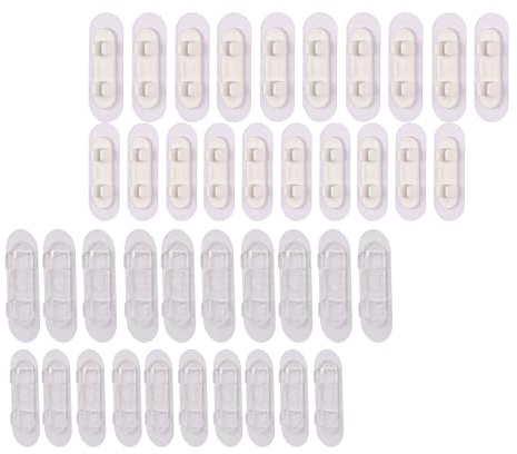 120 Kabelhalter, Selbstklebende Kabelklemmen, 60 Groß, 60 Klein, Desktop-Kabelmanagement, Geeignet für Zuhause und Büro Kabelorganisatoren für Netzkabel, Datenkabel, Netzwerkkabel