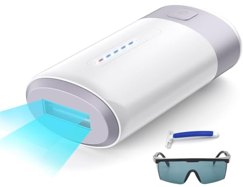 IPL Laser Haarentfernungsgerät, Upgrade auf 999,900 Blitze Permanent, für Gesicht Beine Arme Bikini Linie Ganzkörper Behandlung für Frauen Männer zu Hause (Blau)