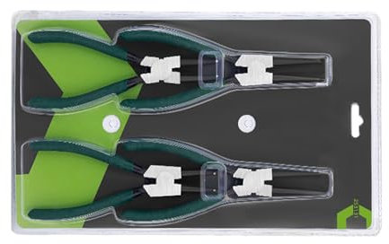 Pince per Anelli di Ritenuta | Pinze Esterne con Dritto da 18 cm | in Acciaio con Becco Dritto e per Rimozione e Montaggio per Casa, Officina