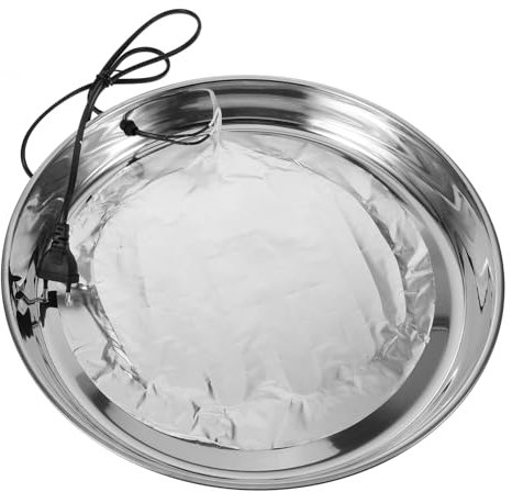 ibasenice Heizbare Geflügeltränke Mit Edelstahlbehälter Wasserwärmer Für Bauernhof Und Winter Beheizter Tränkestand Für Kleintiere