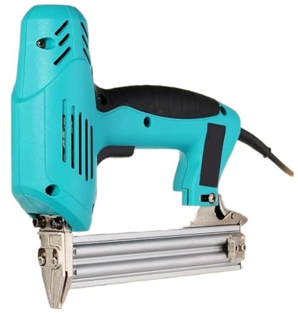 Agrafeuse pneumatique sans Huile 220 V 2 000 W, cloueuse électrique Droite 10-30 mm, Outil de Travail du Bois Robuste et Puissant (cloueuse Monochrome)