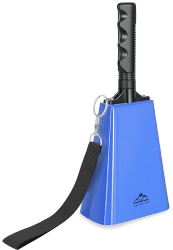 EASTROCK 10 Inch Blue Cow Bell Noise Makers with Handle for Cheering Events