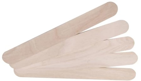 Spatole per Ceretta in Legno Beige 100 Pezzi Estremità Arrotondate | Uso Salone e Fai da Te, per Cere Depilatorie del Corpo, Pratiche e Inodori