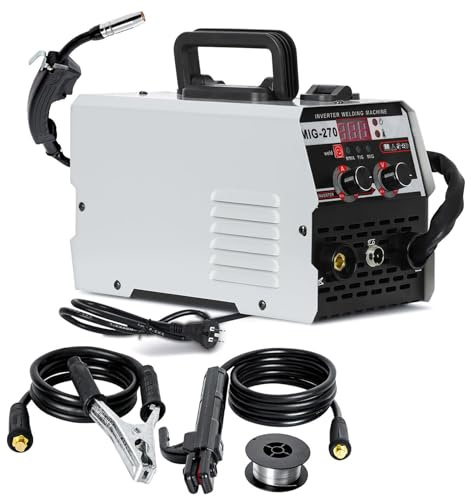 Máquina de soldadura portátil con pantalla LCD, soldador inversor MIG ARC TIG sin gas de 250 A, máquina de soldadura eléctrica, núcleo de flujo de alambre sólido MIG ARC Lift TIG carrete pistola