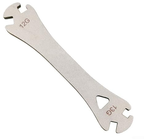 Jotekonoby Speichenschlüssel Werkzeug für Mountainbike und Rennrad - 12G 13G Speichenschlüssel Installation Demontage Werkzeug Stahl Speichenschlüssel Silber (90 x 18 x 4 mm)