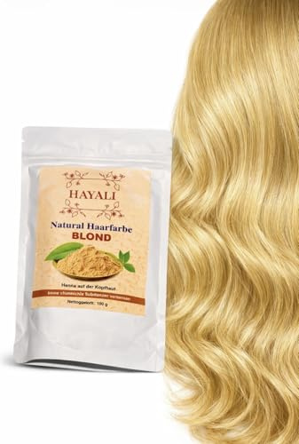 Hayali Natural hårfärg. Henna hårtoning, 100g, Kemifri hårfärg, Täckning av grått hår. Anti-aging. Organisk. Vegan. حناء (Blond)