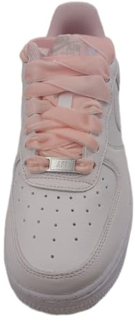 NIKE Air Force 1 Sneaker Donna HV4403 601,Bianco Rosa (Pink Foam/White-Grey Fog),Sistema Air per Ammortizzazione (Bianco Rosa, Sistema Taglie Calzature EU, Adulto, Donna, Numero, Media, 36.5)