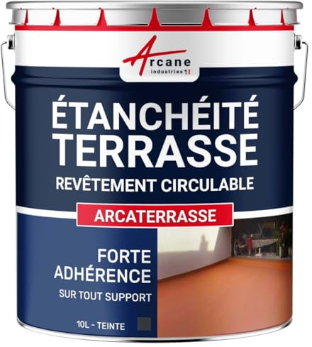 ARCANE INDUSTRIES Pintura Resina Impermeable para Terraza Exterior - ARCADECK 10 L Gris Basalto