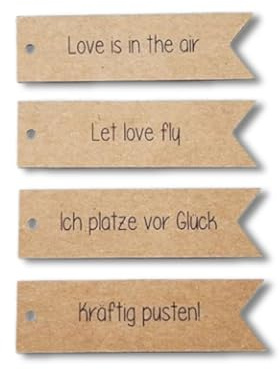Geschenkanhänger Etiketten Tags Hochzeit Seifenblasen Bubbles