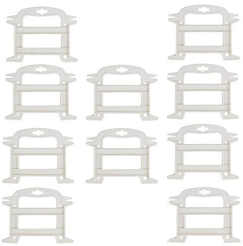 PARACORD PLANET Enrouleur de ligne de corde – Empêche les enchevêtrements, les nœuds et les plis dans votre paracorde – Outil de bobine pour de multiples utilisations (blanc – Lot de 10)